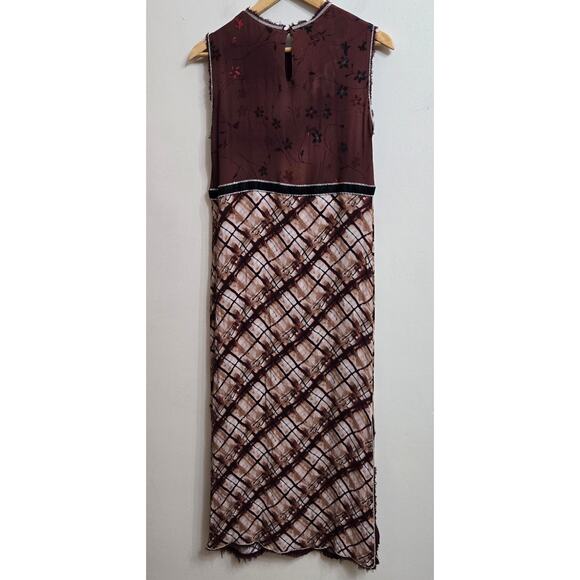 ZARA Womens Limited Edition Holiday Maximalist Mixed Media Empire Waist Dress S - Picture 9 of 12